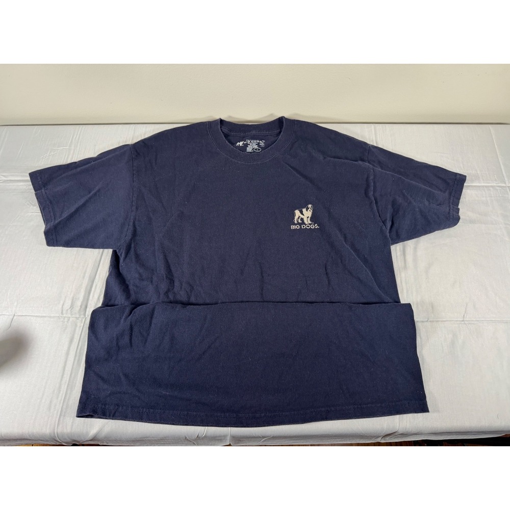 Big Dogs Muscle Car Club Navy Blue Graphic T-Shirt Mens Large Car Enthusiast